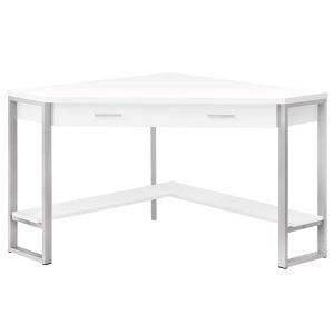 "42"" White Corner Computer Desk"