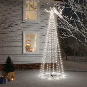 vidaXL Christmas Cone Tree Cold White 310 LEDs 39.4"x118.1"